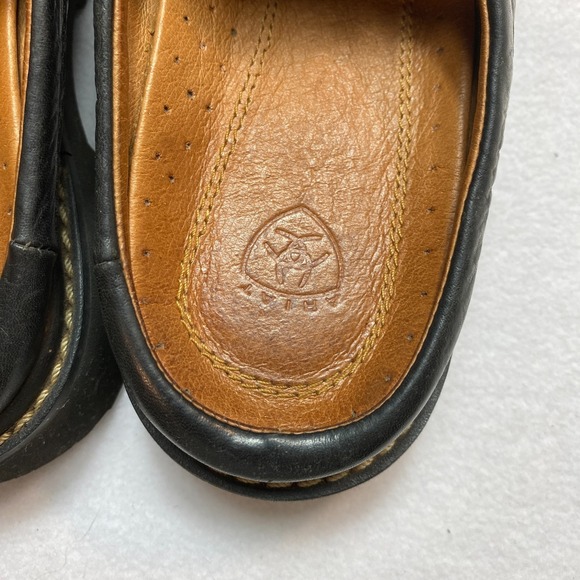 Ariat Slip On Shoes Womens 7B Black Leather Rugged West Pebbled - Picture 7 of 9